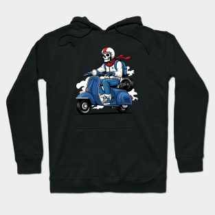 Scooter never dies blue Hoodie